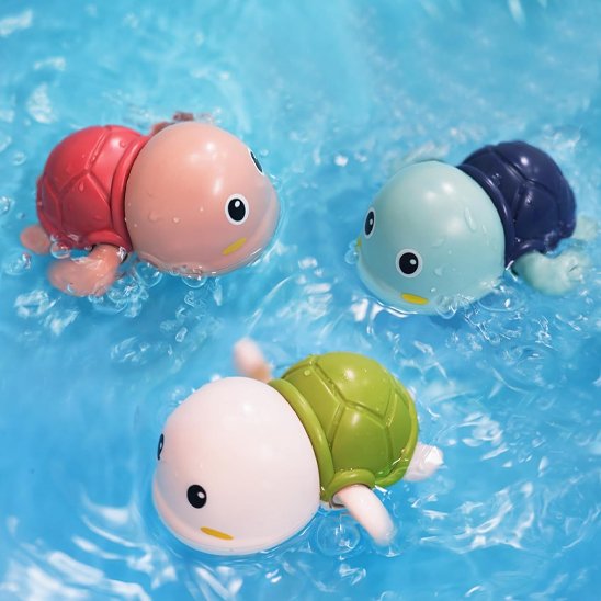 Jouet de bain tortues sur l'eau