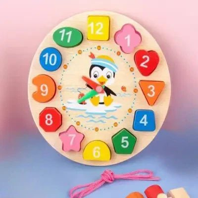 Jouet en Bois - WoodenToys™ - Horloge - Maman Généreuse