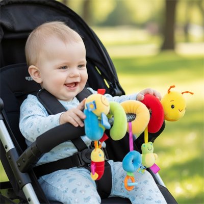 Jouet eveil bebe  spirale sur poussette