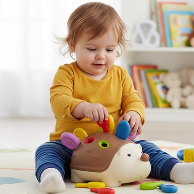 Jouet pour bebe 18 mois hérisson multicolore