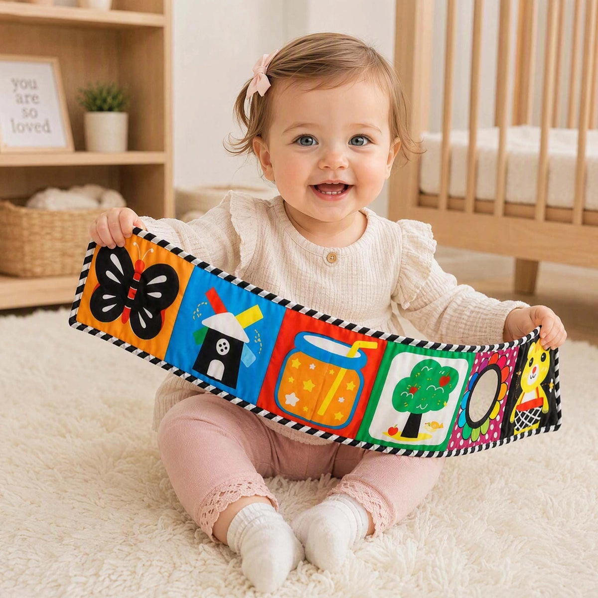 Livre bebe en tissus avec de belles couleurs