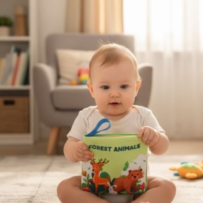 Livre bebe en tissus bebe dan sa bulle