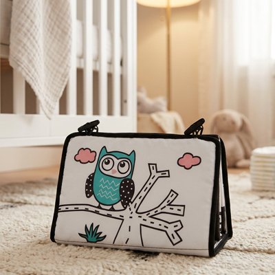 Livre bebe en tissus hibou comme une boite merveille à merveille