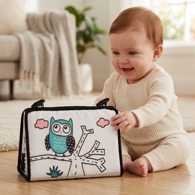 Livre bebe en tissus hibou les branches