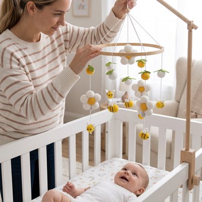 maman ajute le Mobile pour bébé 