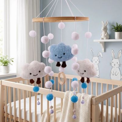 mobile bebe nuage bleu