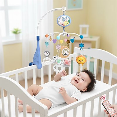 Mobile musical bébé occupe le bébé allongé