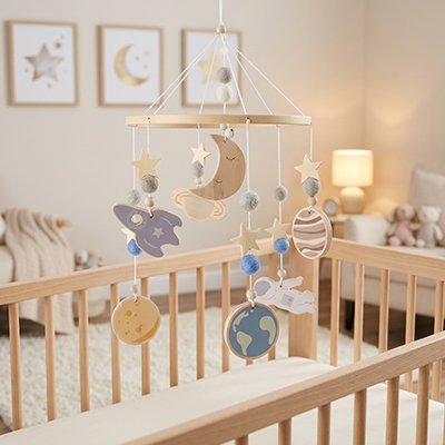 Mobile pour bébé contribue dans la beauté de la chambre