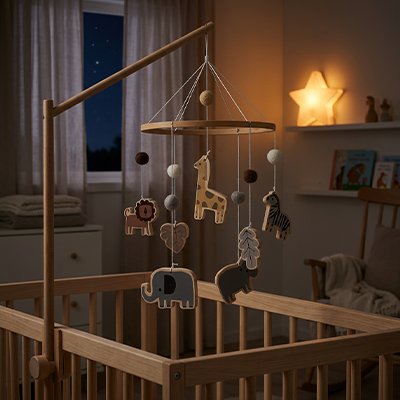 Mobile pour bébé en mode nuit