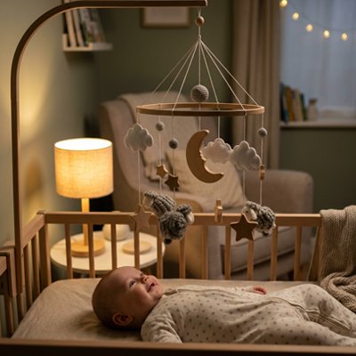 Mobile pour bébé en mode nuit