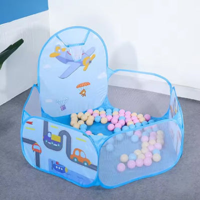 Piscine a balle bebe  bleu moyens de transport