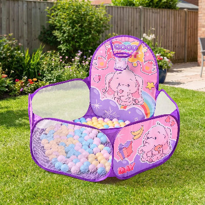 piscine a balle bebe mauve éléphant