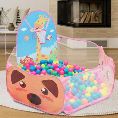 piscine a balle girafe singe avec panneau