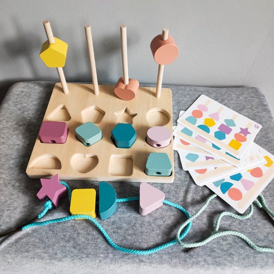 Puzzle bois formes géométriques