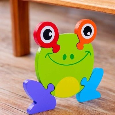 Puzzle en Bois - PuzzlePals™ - Grenouille - Maman Généreuse