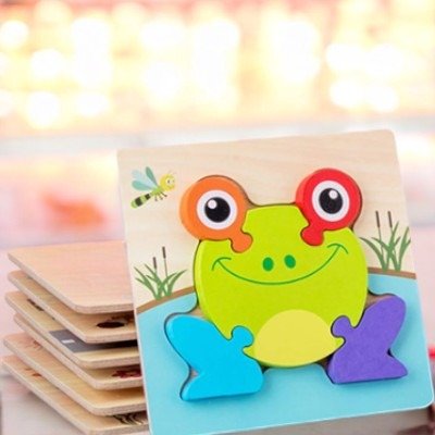 Puzzle en Bois - PuzzlePals™ - Grenouille - Maman Généreuse