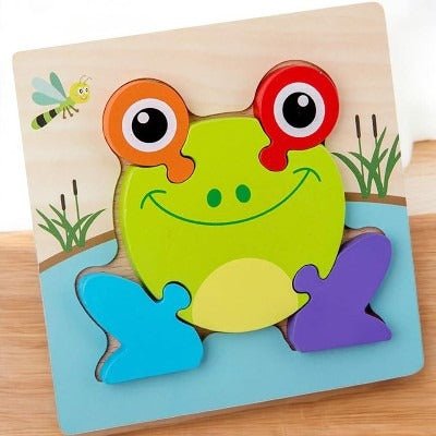 Puzzle en Bois - PuzzlePals™ - Grenouille - Maman Généreuse