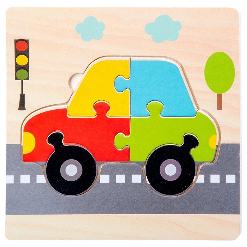 Puzzle en Bois - PuzzlePals™ - Voiture - Maman Généreuse