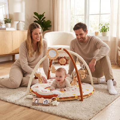 tapis éveil bébé avec parents
