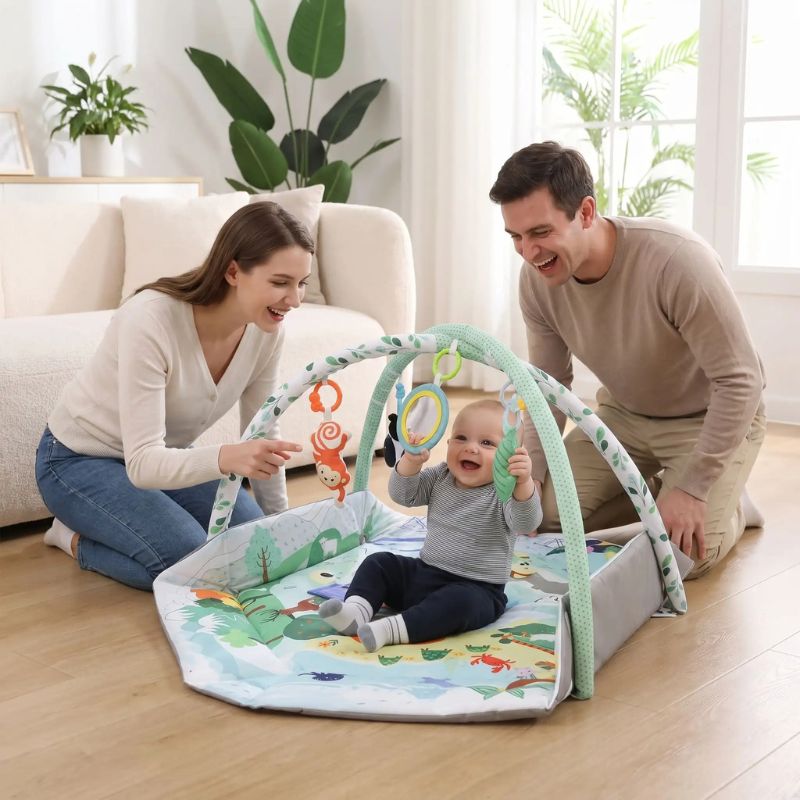 tapis d'éveil avec maman et papa